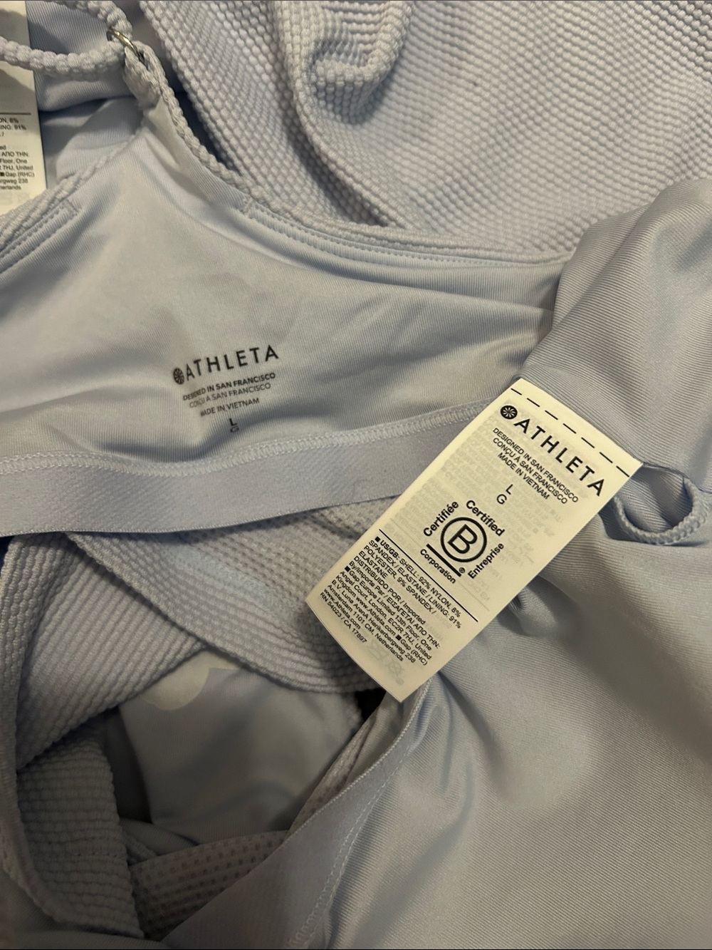Athleta Light blue Textured Two-Piece Swim Set - Picture 5 of 6